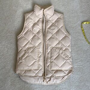 J. Crew Factory Light Beige Quilted Vest XS